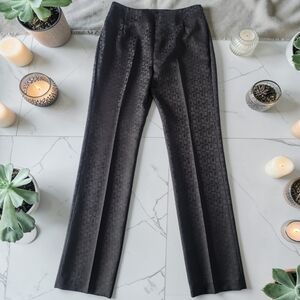 Franco Mirabelli Black Patterned Trousers Made In Canada 🇨🇦